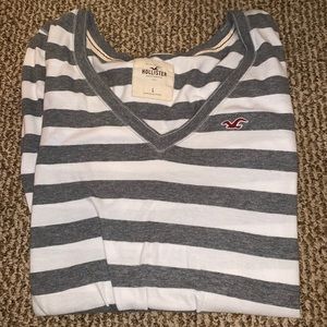 White & gray long sleeve